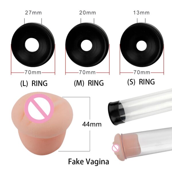 Penis Pump Sex Toys for Men Penis Extender Enlargement Delay Lasting Trainer Cock Dick Growth Vacuum Pump Adult Product
