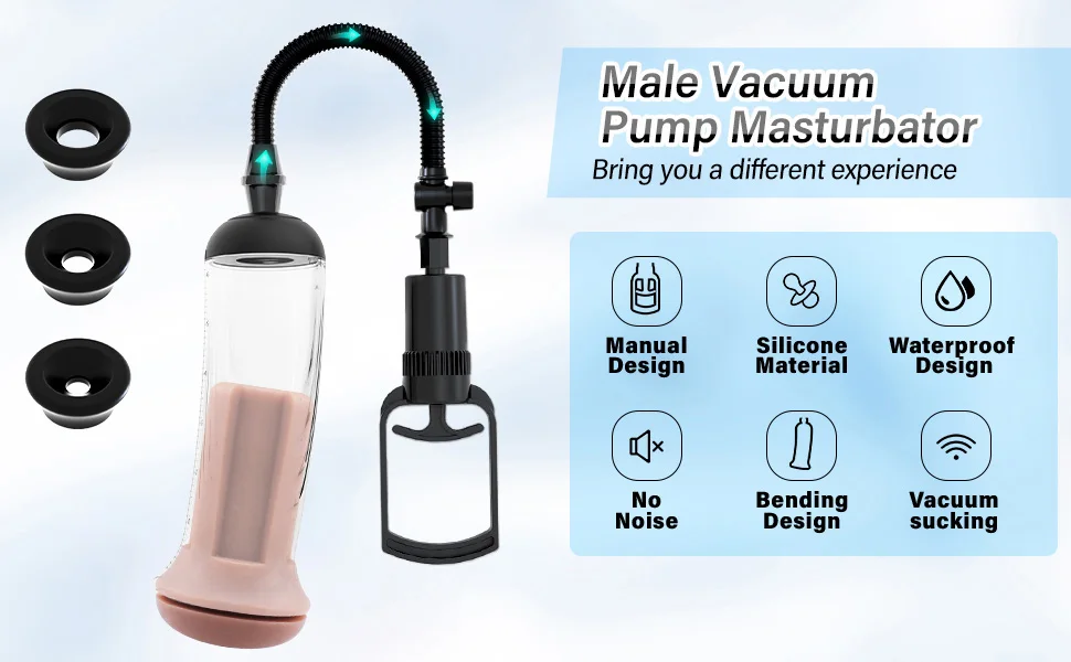Penis Vacuum Pump Enlargement Extender Pump Air Pressure Device Male masturbator Man Sex Toys for Men Stronger Bigger Erections