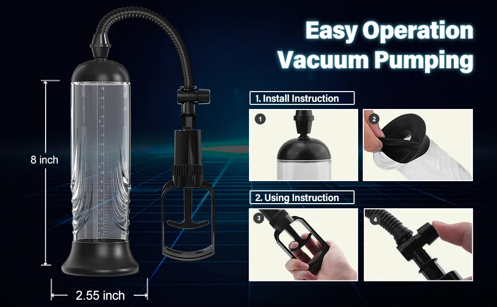 Penis Vacuum Pump Enlargement Extender Pump Air Pressure Device Male masturbator Man Sex Toys for Men Stronger Bigger Erections