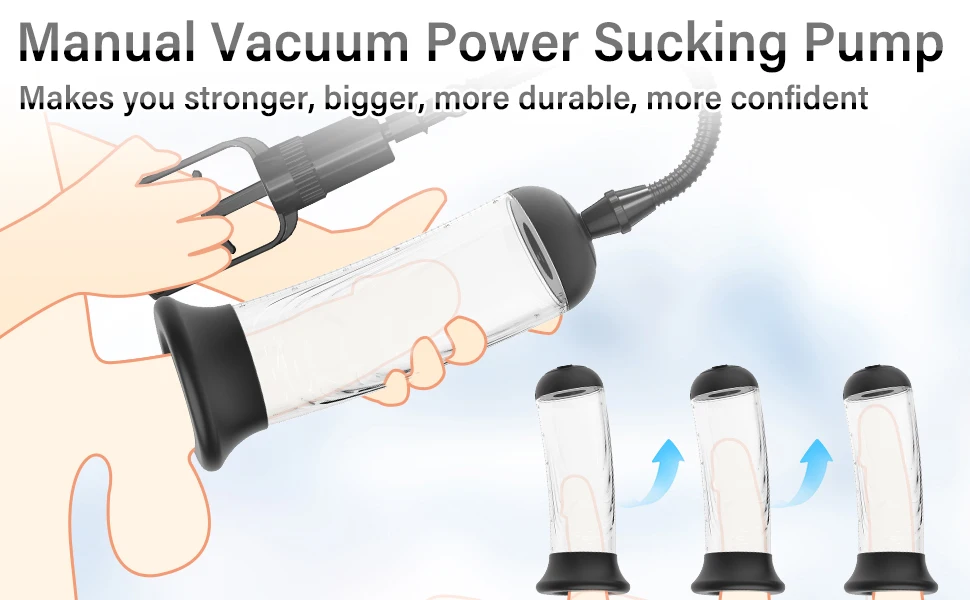 Penis Vacuum Pump Enlargement Extender Pump Air Pressure Device Male masturbator Man Sex Toys for Men Stronger Bigger Erections