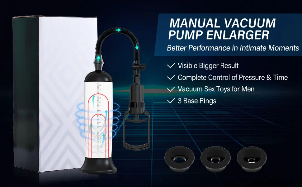 Penis Vacuum Pump Enlargement Extender Pump Air Pressure Device Male masturbator Man Sex Toys for Men Stronger Bigger Erections