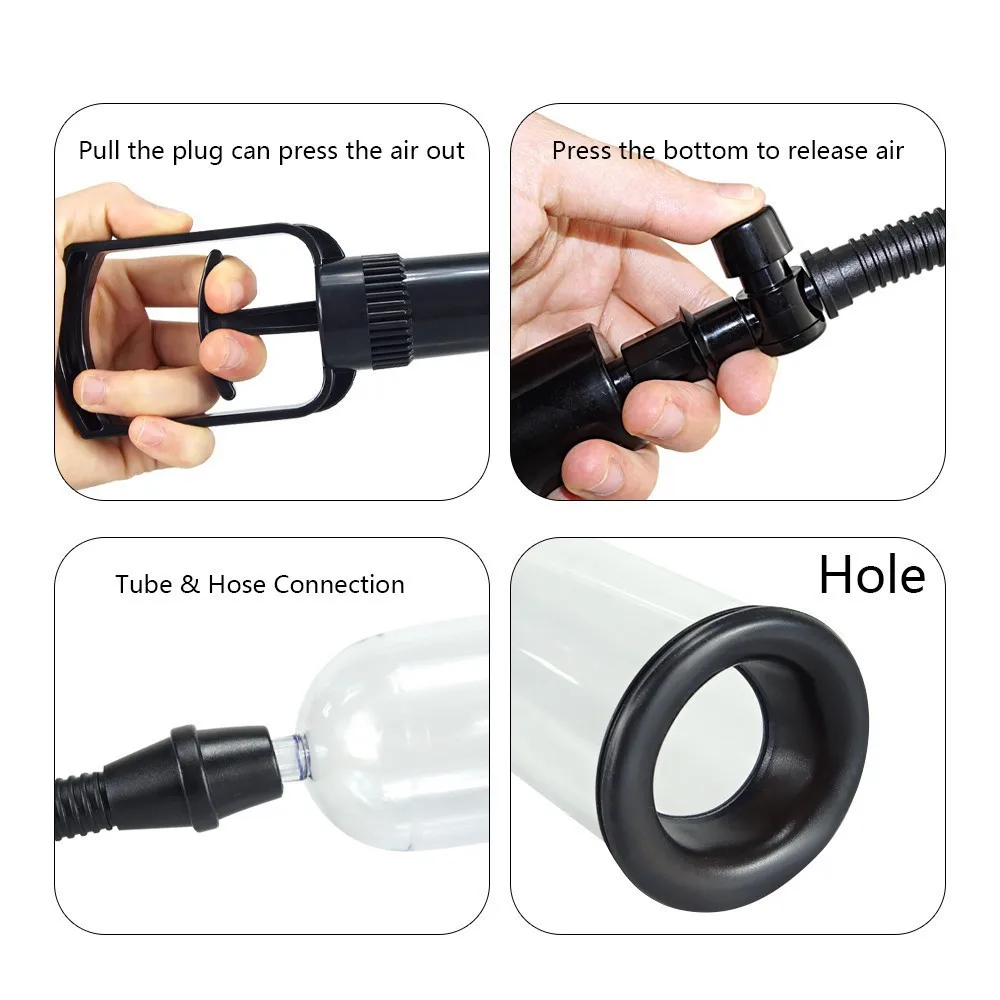 Male Penis Pump Manual Penis Enlarger Sex Toys For Man Vacuum Pump Male Masturbation Penile Extender Trainer Adult Sexo Products
