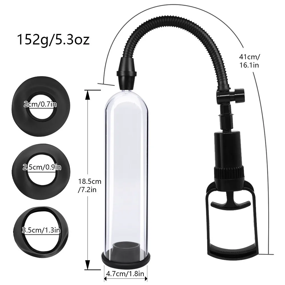 Male Penis Pump Manual Penis Enlarger Sex Toys For Man Vacuum Pump Male Masturbation Penile Extender Trainer Adult Sexo Products
