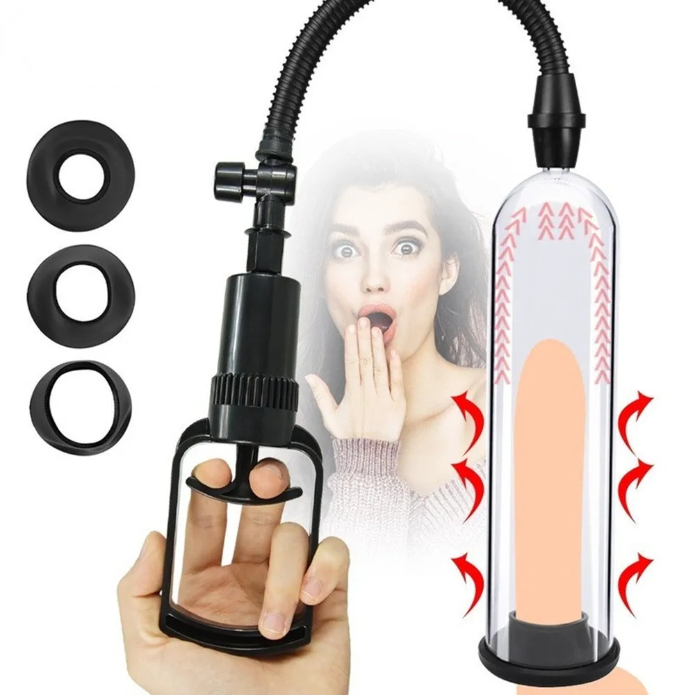 Male Penis Pump Manual Penis Enlarger Sex Toys For Man Vacuum Pump Male Masturbation Penile Extender Trainer Adult Sexo Products