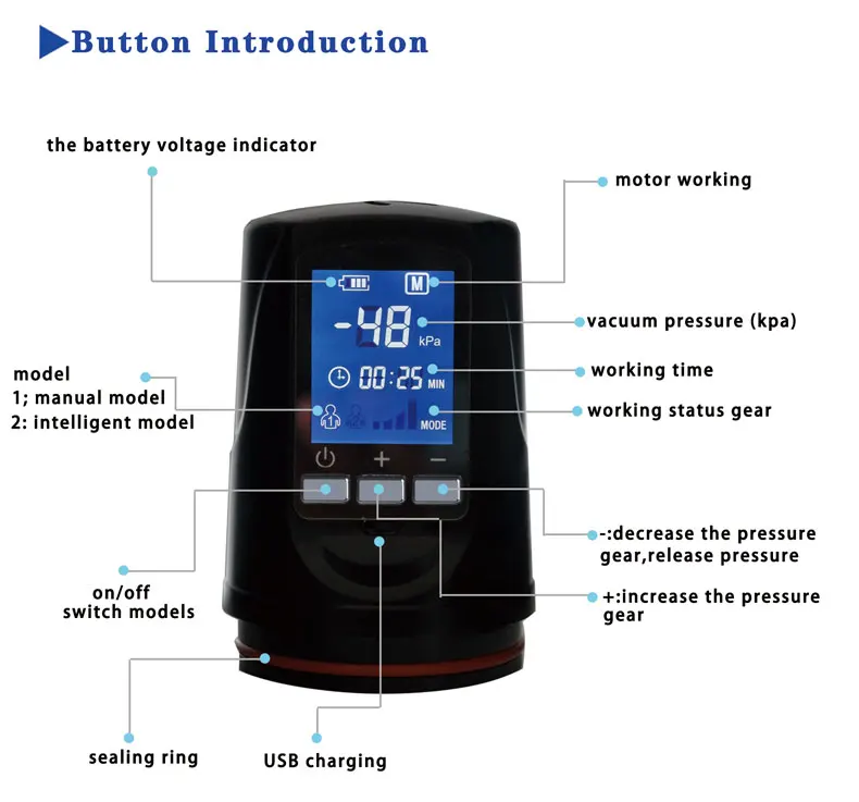 Electric Penis Pump Automatic Pump Vacuum Pump Enlarge Automatic Vacuum Penis Extender Enlargement Adult Toy Exercise For Men