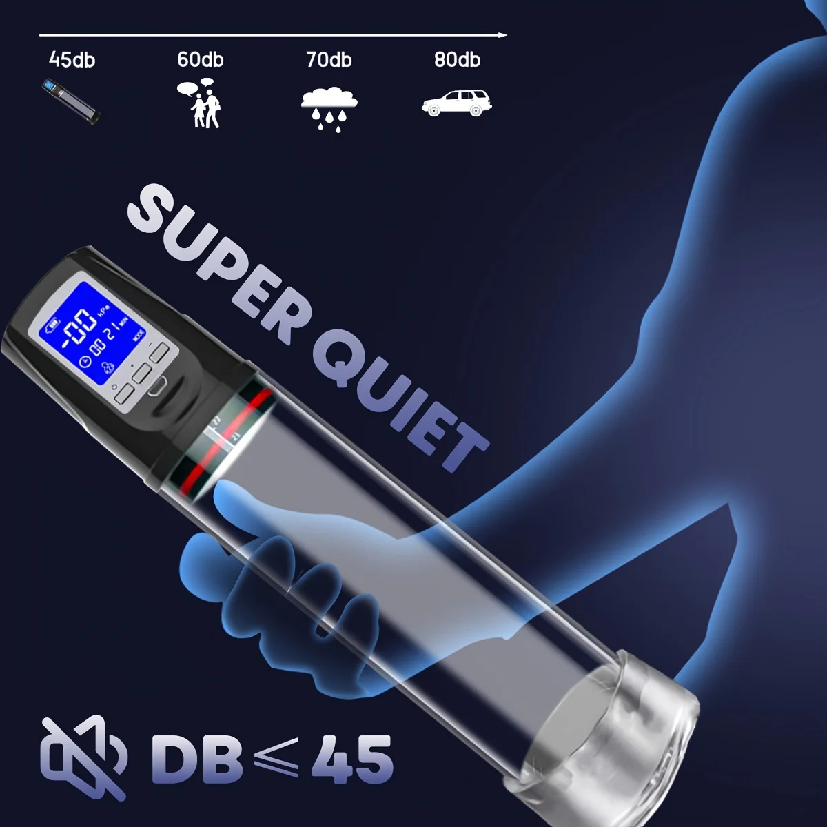 Electric Penis Enlarge Vacuum Pump 4 Suction Intensities Automatic High-Vacuum Penis Enlargement Extend Pump Air Pressure Device Electric Penis Enlarge Vacuum Pump 4 Suction Intensities Automatic High-Vacuum Penis Enlargement Extend Pump Air Pressure Device
