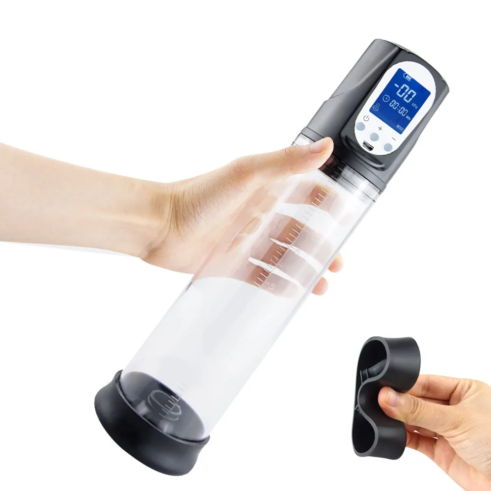 Electric Vacuum Penis Pump Men Sex Toys Penis Extender Led Display & Powerful Suction Cock Erection Training Enlargement Pump