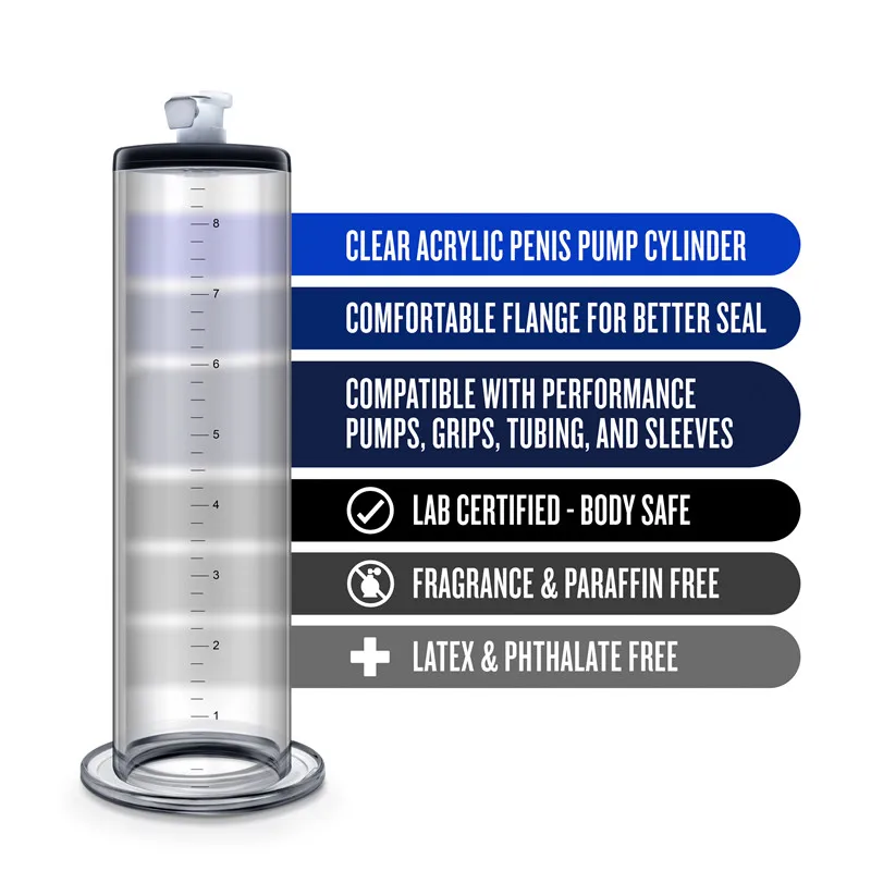Acrylic Penis Vacuum Pump Manual Penis Enlarger Sex Toy For Man Male Masturbation Penis Enlargement Trainer Adults Product 30cm
