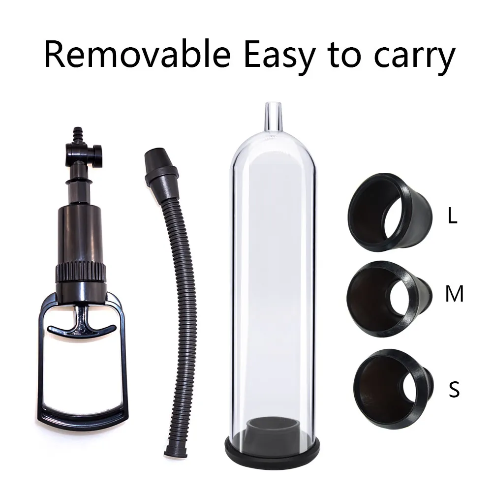 Male Penis Pump Manual Penis Enlarger Enhancement Erection Sextoys For Men Vacuum Pump Big Dick Trainer Male Lasting Masturbator