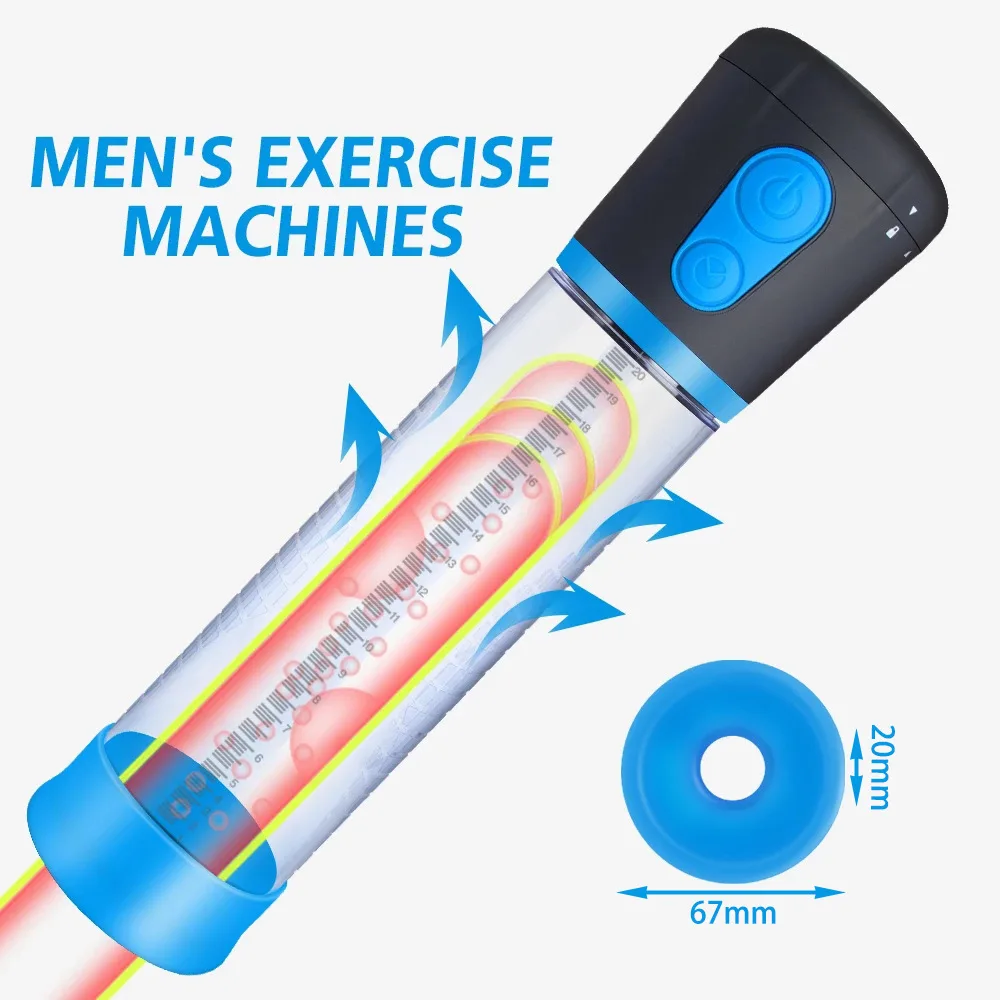 Electric Penile Pump Male Sensitization Training Adult Products Penis Enlargement Enhancer Massager
