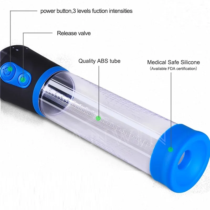 Electric Penile Pump Male Sensitization Training Adult Products Penis Enlargement Enhancer Massager