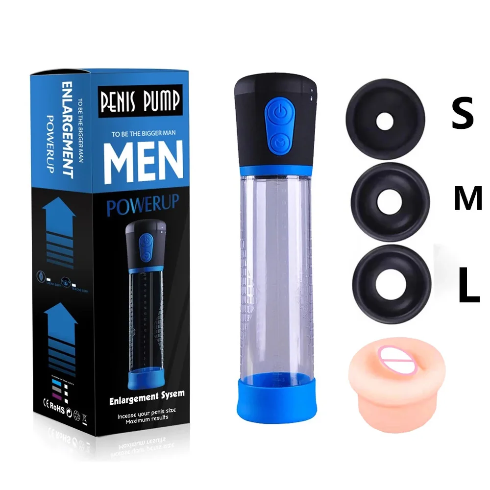 Electric Penile Pump Male Sensitization Training Adult Products Penis Enlargement Enhancer Massager