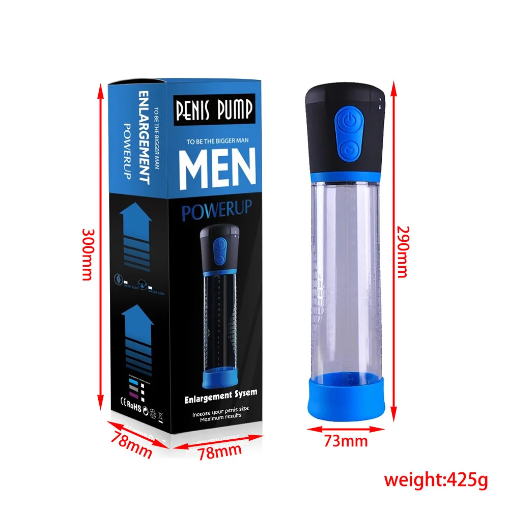 Electric Penile Pump Male Sensitization Training Adult Products Penis Enlargement Enhancer Massager