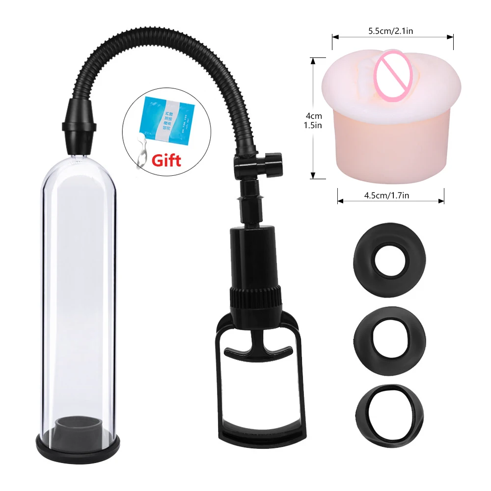 Manual Penis Pump Sex Toys for Men Penis Enlargement Vacuum Pump For Penile Increase Male Masturbator Adult Penise Training Tool