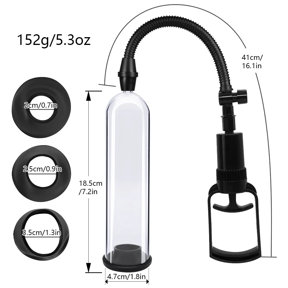 Manual Penis Pump Sex Toys for Men Penis Enlargement Vacuum Pump For Penile Increase Male Masturbator Adult Penise Training Tool