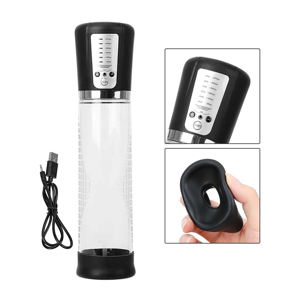 OLO Automatic Penis Pump Penis Enlarger USB Rechargeable Electric Penis Enlargement Extender Vacuum Pump Sex Toys for Men