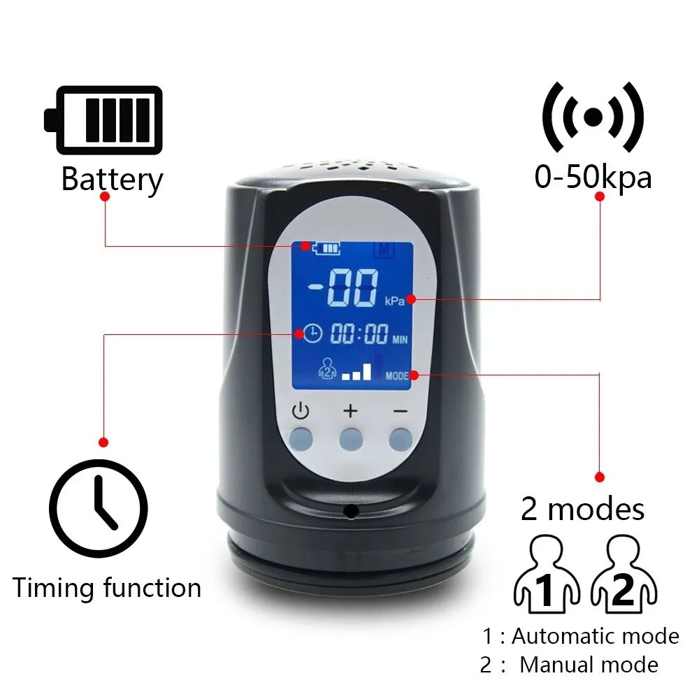 LCD Electric Penis Pump Penis Enlargement Extend Pump Penis Trainer Male Masturbators Cup Dick Pump Sex Toys for Men 18+ LCD Electric Penis Pump Penis Enlargement Extend Pump Penis Trainer Male Masturbators Cup Dick Pump Sex Toys for Men 18+