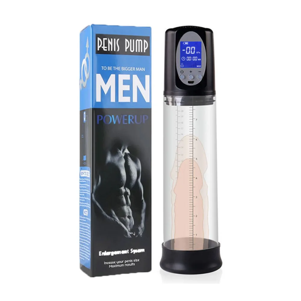 LCD Electric Penis Pump Penis Enlargement Extend Pump Penis Trainer Male Masturbators Cup Dick Pump Sex Toys for Men 18+ LCD Electric Penis Pump Penis Enlargement Extend Pump Penis Trainer Male Masturbators Cup Dick Pump Sex Toys for Men 18+