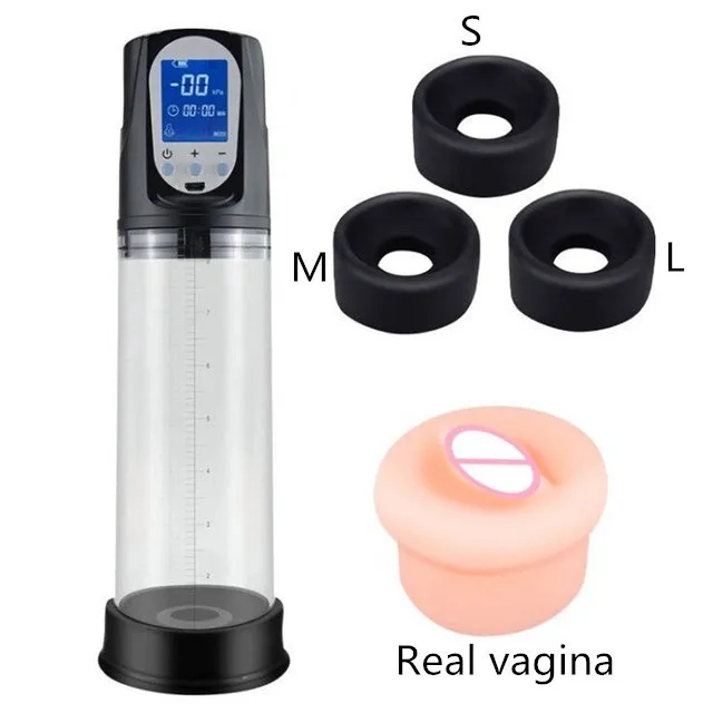 LCD Electric Penis Pump Penis Enlargement Extend Pump Penis Trainer Male Masturbators Cup Dick Pump Sex Toys for Men 18+ LCD Electric Penis Pump Penis Enlargement Extend Pump Penis Trainer Male Masturbators Cup Dick Pump Sex Toys for Men 18+