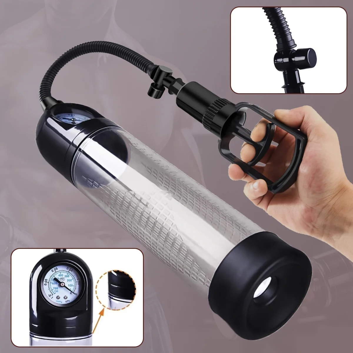 Male Manual Penis Pump Penis Enlarger Negative Pressure Vacuum Pump Big Dick Erection Enhancement Trainer Equipment Adult SexToy Male Manual Penis Pump Penis Enlarger Negative Pressure Vacuum Pump Big Dick Erection Enhancement Trainer Equipment Adult SexToy