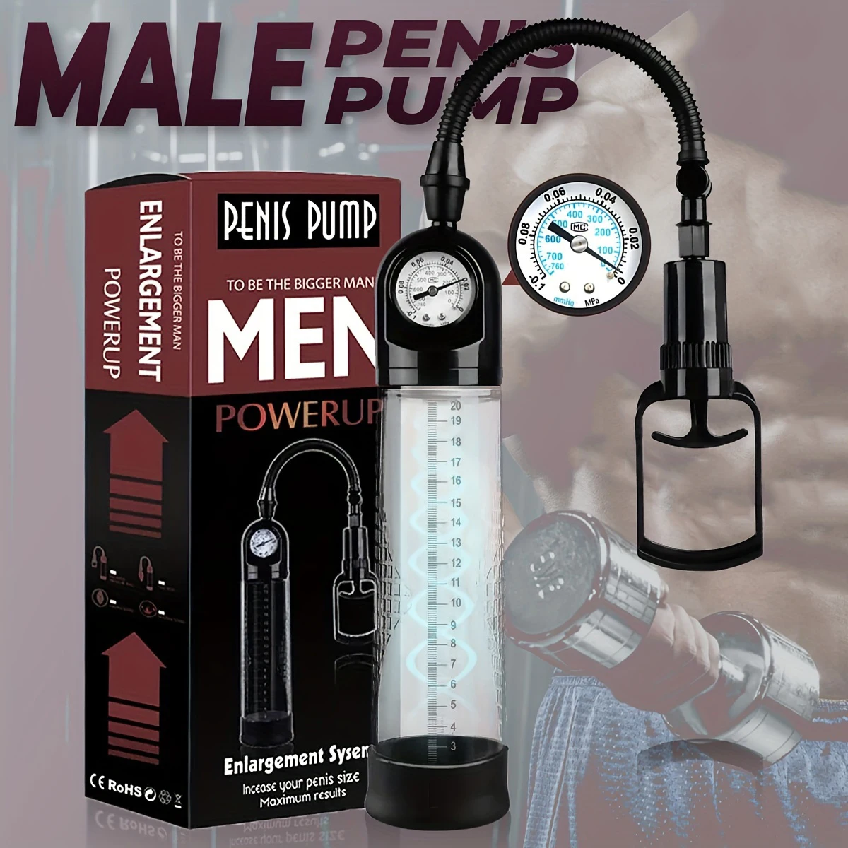 Male Manual Penis Pump Penis Enlarger Negative Pressure Vacuum Pump Big Dick Erection Enhancement Trainer Equipment Adult SexToy Male Manual Penis Pump Penis Enlarger Negative Pressure Vacuum Pump Big Dick Erection Enhancement Trainer Equipment Adult SexToy