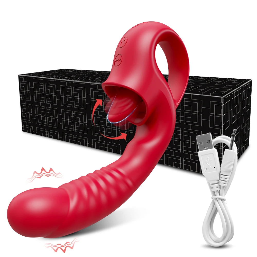 Dildo Vibrator for Women Tongue Licking Nipple Clitoris Stimulator G-Spot Vibrating Massager Female Blowjob Adults Sex Toy Dildo Vibrator for Women Tongue Licking Nipple Clitoris Stimulator G-Spot Vibrating Massager Female Blowjob Adults Sex Toy