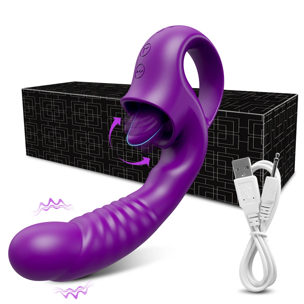 Dildo Vibrator for Women Tongue Licking Nipple Clitoris Stimulator G-Spot Vibrating Massager Female Blowjob Adults Sex Toy Dildo Vibrator for Women Tongue Licking Nipple Clitoris Stimulator G-Spot Vibrating Massager Female Blowjob Adults Sex Toy