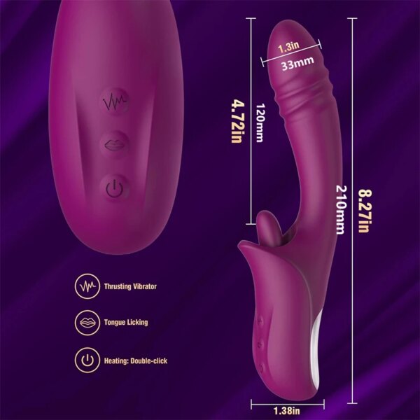 Clitoral Licking G Spot Vibrator Sex toy for women Telescopic Dildo Clitoralis Stimulator 10 Licking Vibrating Modes Adult Toys