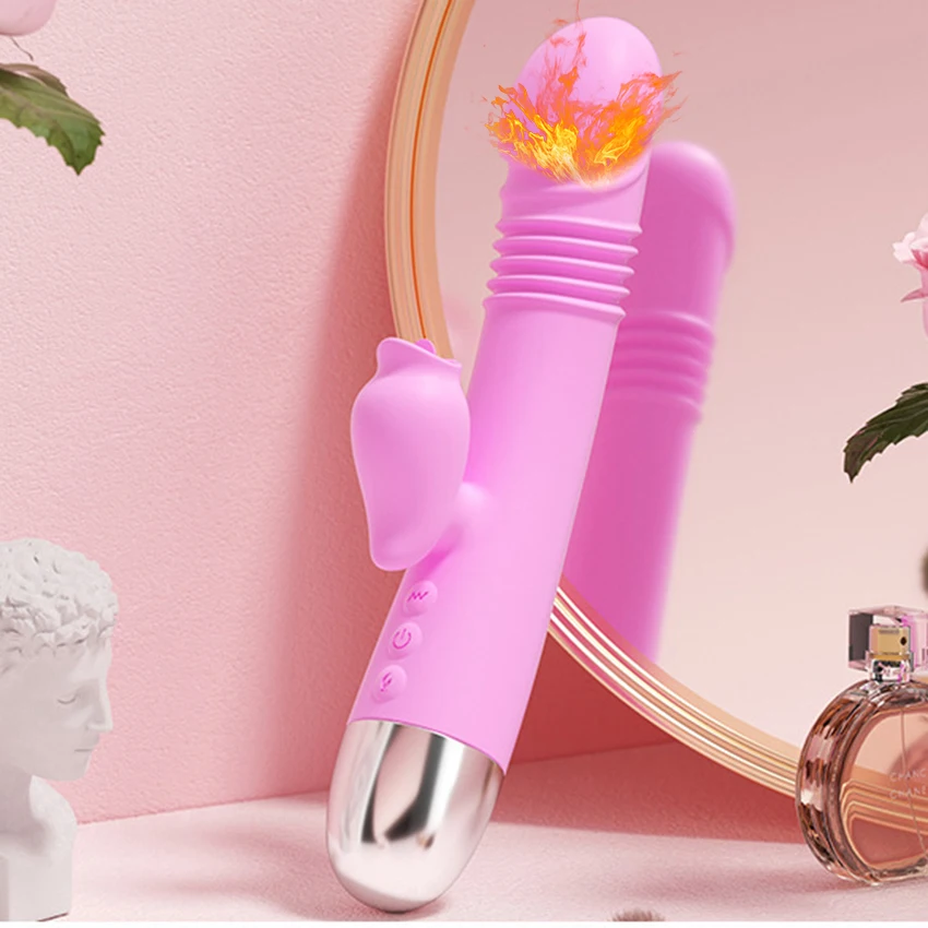 Powerful Rabbit Thrusting Vibrator Automatic Telescopic G-Spot Clitoris Stimulator Female Masturbation Sex Toys For Women Adults