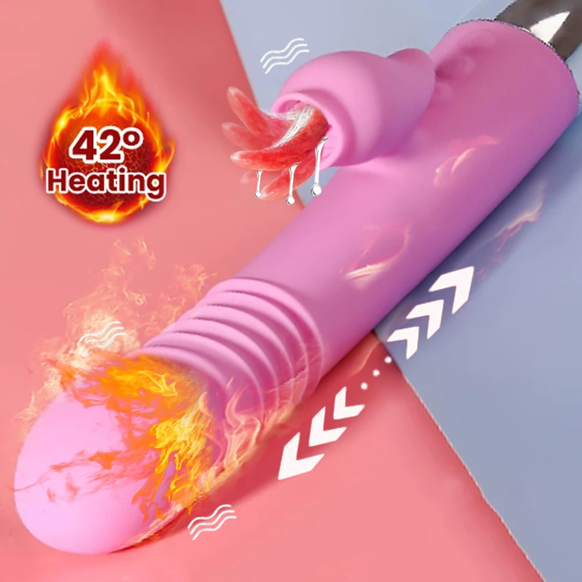 Powerful Rabbit Thrusting Vibrator Automatic Telescopic G-Spot Clitoris Stimulator Female Masturbation Sex Toys For Women Adults