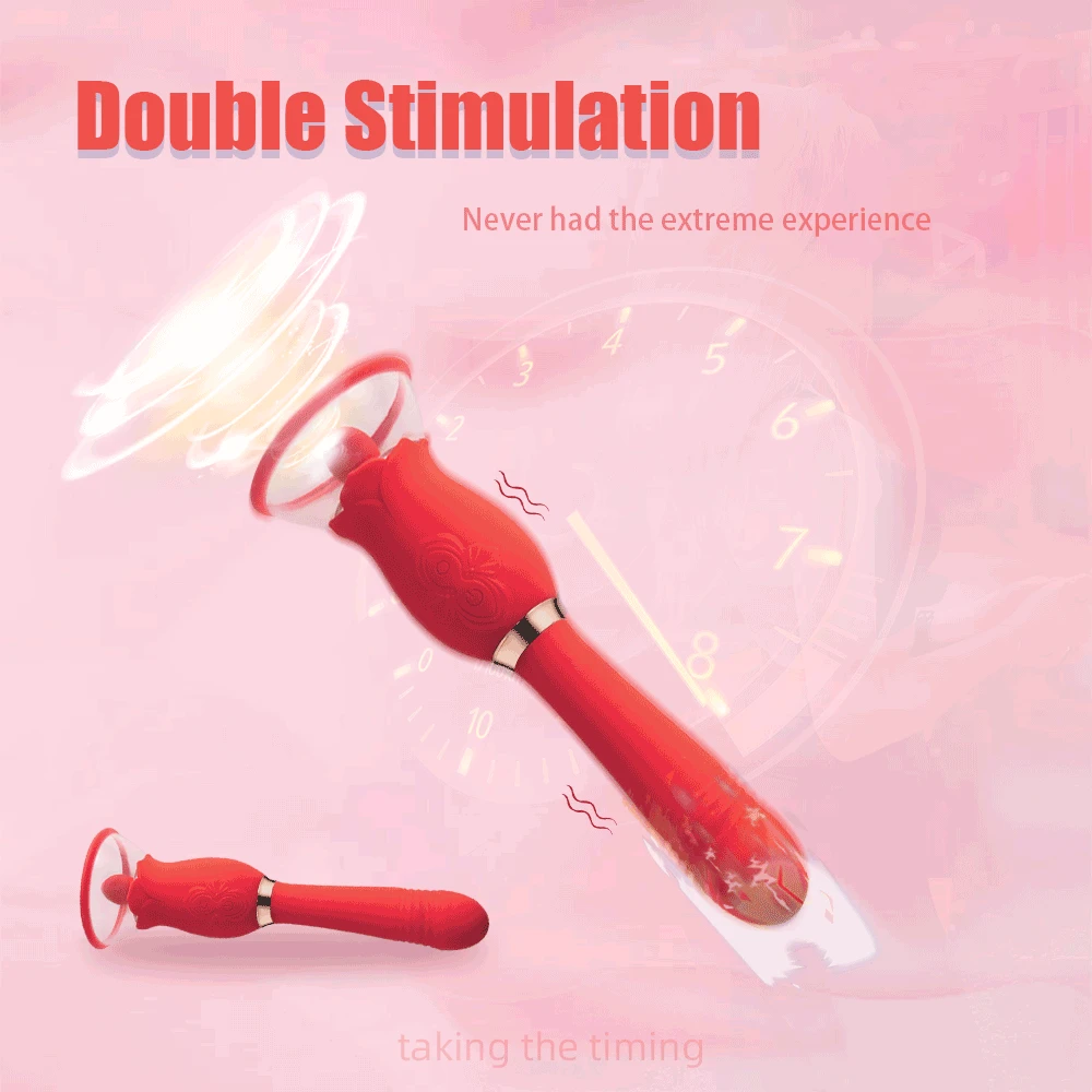 Rose Sucking Vibrator for Women G Spot Clitoris Stimulator Thrusting Vagina Nipple Sucker Vibrating Goods Sex Toys for Adults Rose Sucking Vibrator for Women G Spot Clitoris Stimulator Thrusting Vagina Nipple Sucker Vibrating Goods Sex Toys for Adults