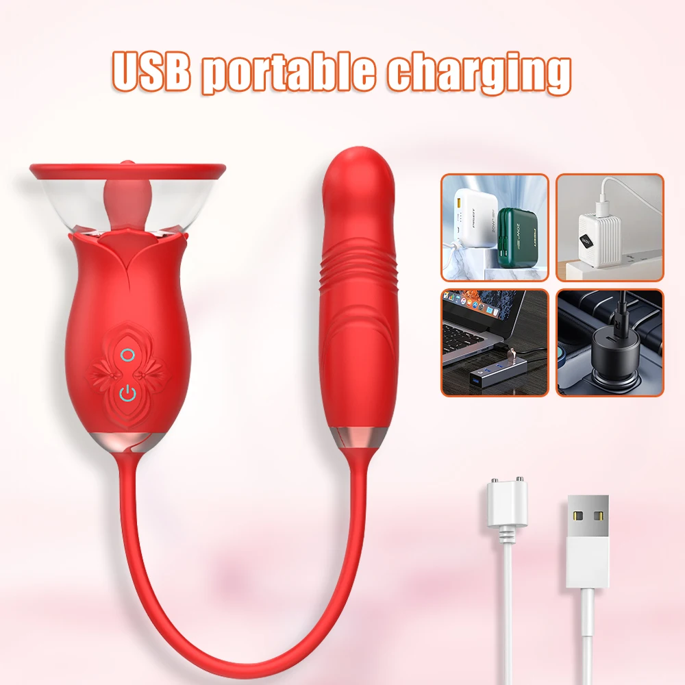 Rose Sucking Vibrator for Women G Spot Clitoris Stimulator Thrusting Vagina Nipple Sucker Vibrating Goods Sex Toys for Adults Rose Sucking Vibrator for Women G Spot Clitoris Stimulator Thrusting Vagina Nipple Sucker Vibrating Goods Sex Toys for Adults