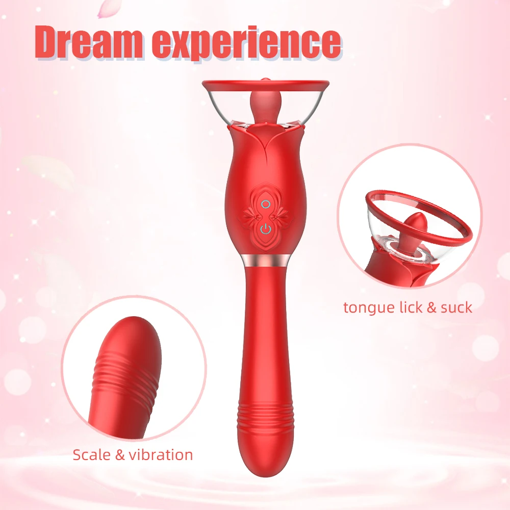 Rose Sucking Vibrator for Women G Spot Clitoris Stimulator Thrusting Vagina Nipple Sucker Vibrating Goods Sex Toys for Adults Rose Sucking Vibrator for Women G Spot Clitoris Stimulator Thrusting Vagina Nipple Sucker Vibrating Goods Sex Toys for Adults