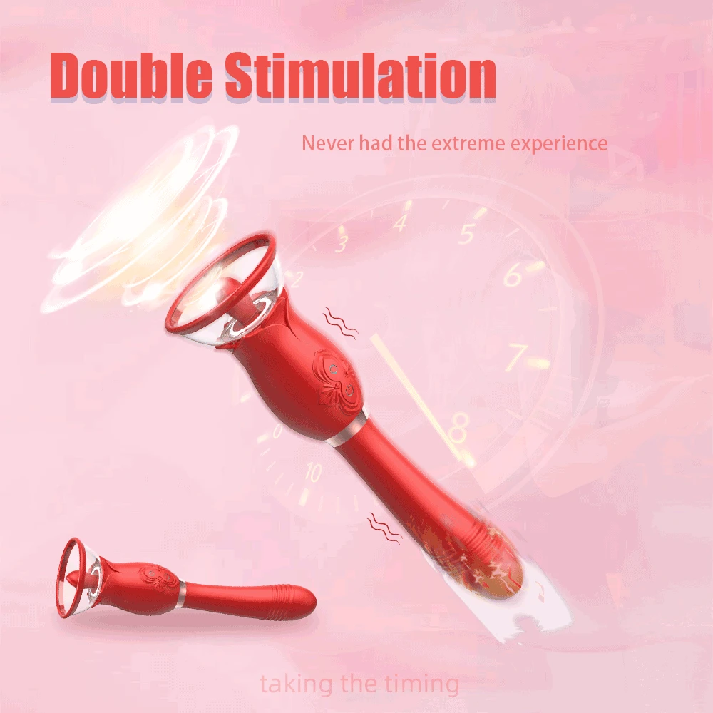 Rose Sucking Vibrator for Women G Spot Clitoris Stimulator Thrusting Vagina Nipple Sucker Vibrating Goods Sex Toys for Adults Rose Sucking Vibrator for Women G Spot Clitoris Stimulator Thrusting Vagina Nipple Sucker Vibrating Goods Sex Toys for Adults