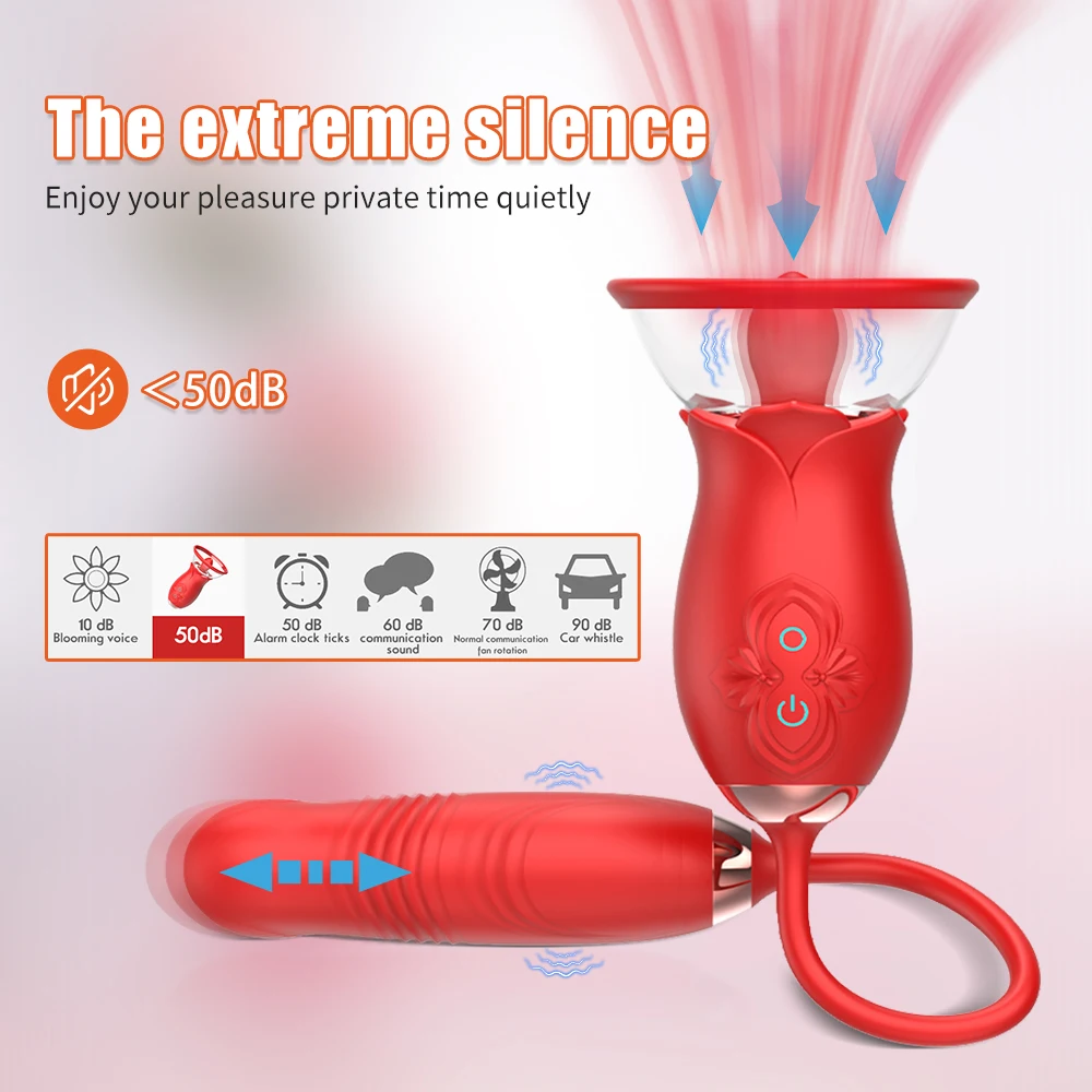 Rose Sucking Vibrator for Women G Spot Clitoris Stimulator Thrusting Vagina Nipple Sucker Vibrating Goods Sex Toys for Adults Rose Sucking Vibrator for Women G Spot Clitoris Stimulator Thrusting Vagina Nipple Sucker Vibrating Goods Sex Toys for Adults