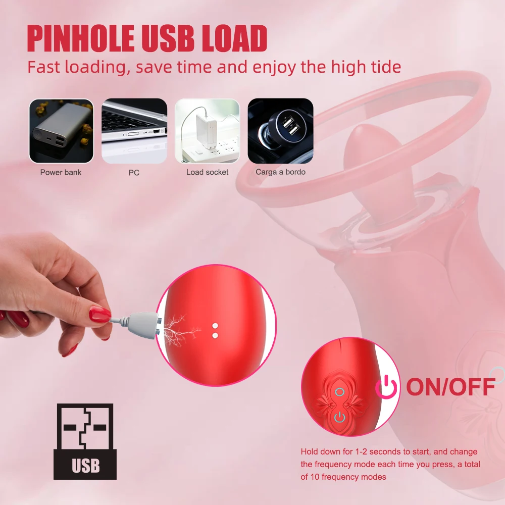 Rose Sucking Vibrator for Women G Spot Clitoris Stimulator Thrusting Vagina Nipple Sucker Vibrating Goods Sex Toys for Adults Rose Sucking Vibrator for Women G Spot Clitoris Stimulator Thrusting Vagina Nipple Sucker Vibrating Goods Sex Toys for Adults