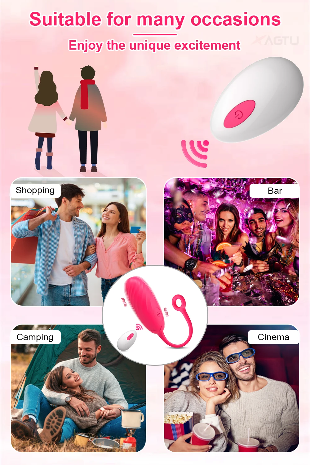 Powerful Vibrators  for Women Love Egg Wireless Remote G Spot Vaginal Balls Clitoris Stimulator Vibrating Egg Sex Toys for Adult