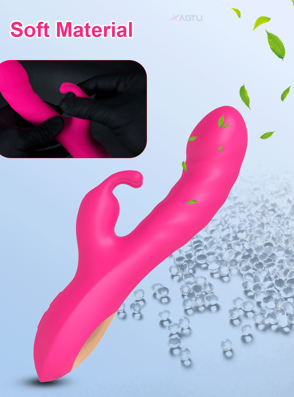 Rabbit Vibrator for Women Vagina G-Spot Nipple Clitoris Stimulator Thrusting Telescopic Rotating Dildo for Adult Sexy Toys