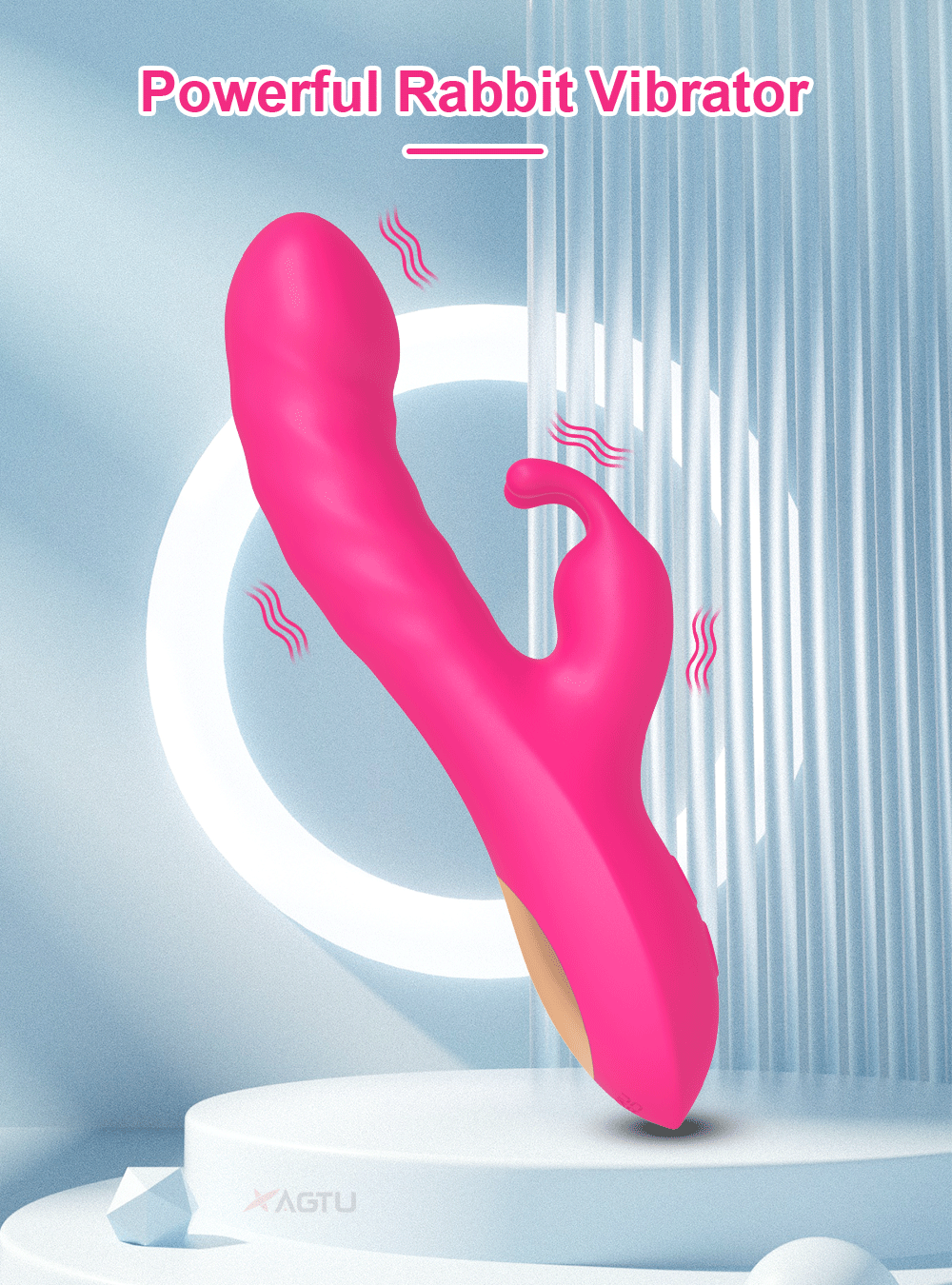 Rabbit Vibrator for Women Vagina G-Spot Nipple Clitoris Stimulator Thrusting Telescopic Rotating Dildo for Adult Sexy Toys