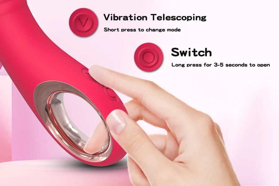 10 Modes Telescopic Vibrator for Women High Speed Motor G-Spot Climax Dildo Vibrating Female Masturbator Adult Sex Toy for Woman