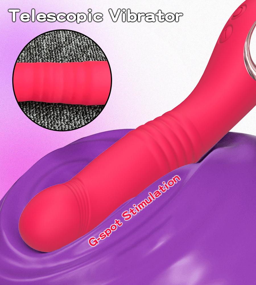 10 Modes Telescopic Vibrator for Women High Speed Motor G-Spot Climax Dildo Vibrating Female Masturbator Adult Sex Toy for Woman