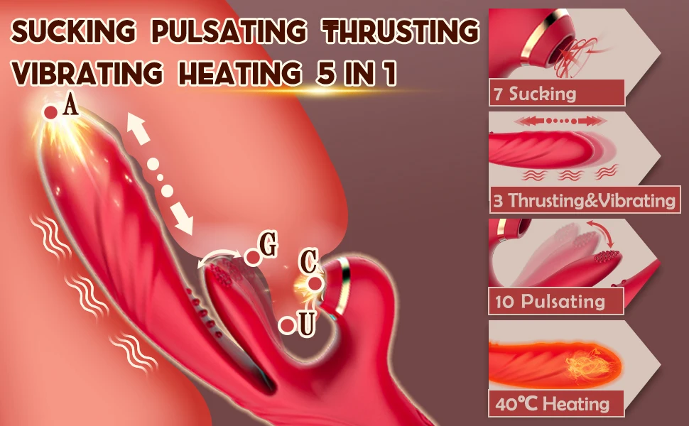 3in1 Thrusting Dild Vibrator for Women G Spot Tapping Heating Suck 20 Mode Clitoris Stimulator Sex Toys Female Goods for Adults 3in1 Thrusting Dild Vibrator for Women G Spot Tapping Heating Suck 20 Mode Clitoris Stimulator Sex Toys Female Goods for Adults
