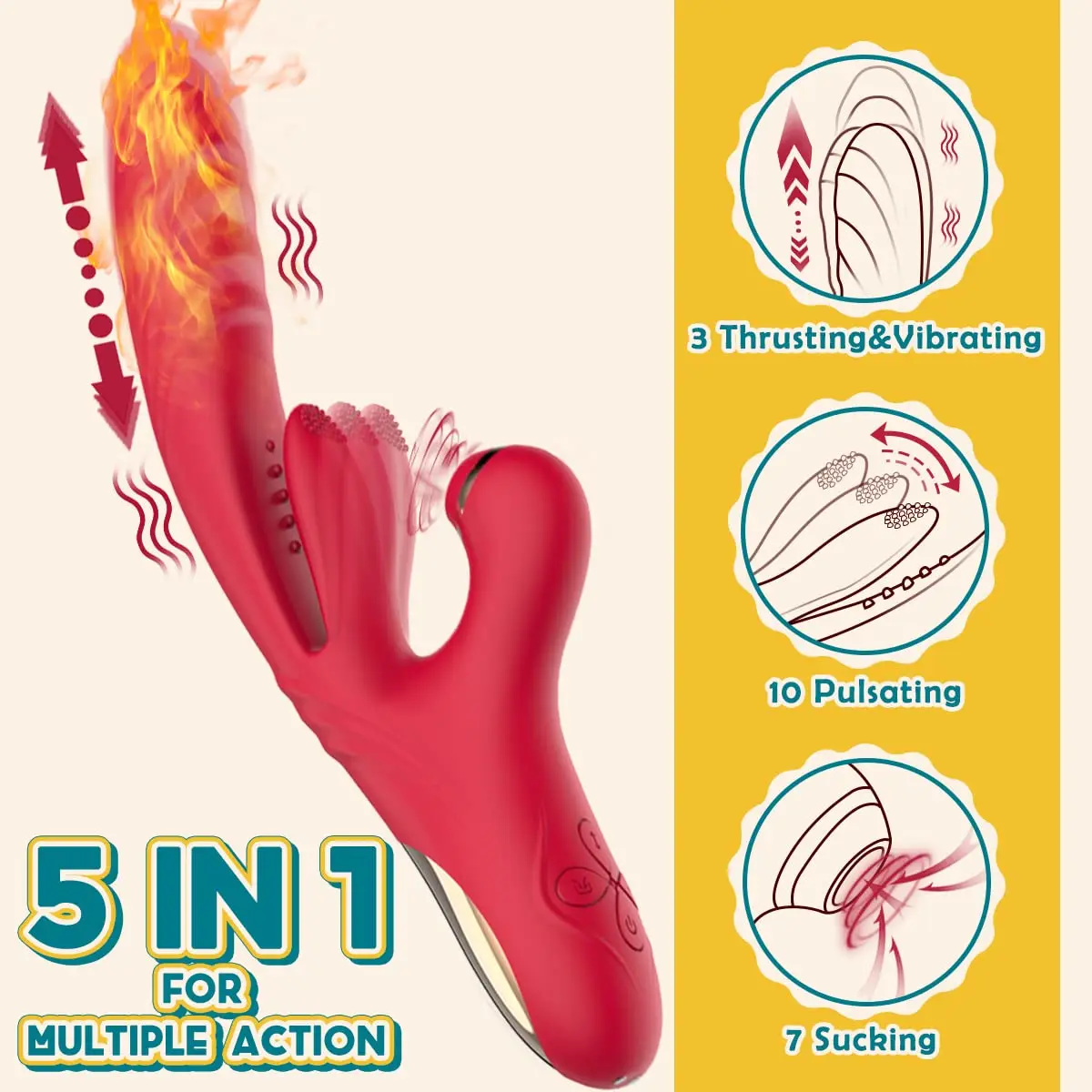 3in1 Thrusting Dild Vibrator for Women G Spot Tapping Heating Suck 20 Mode Clitoris Stimulator Sex Toys Female Goods for Adults 3in1 Thrusting Dild Vibrator for Women G Spot Tapping Heating Suck 20 Mode Clitoris Stimulator Sex Toys Female Goods for Adults