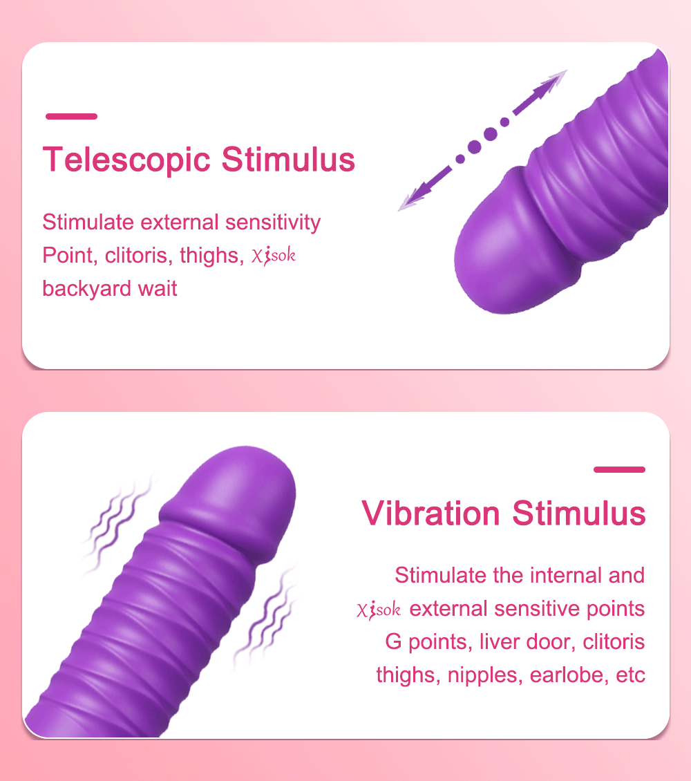 Telescopic Dildo Vibrators for Women G Spot Thrusting Retractable Vaginal Adult Sex Toys Female Masturbation Automatic Machine Telescopic Dildo Vibrators for Women G Spot Thrusting Retractable Vaginal Adult Sex Toys Female Masturbation Automatic Machine