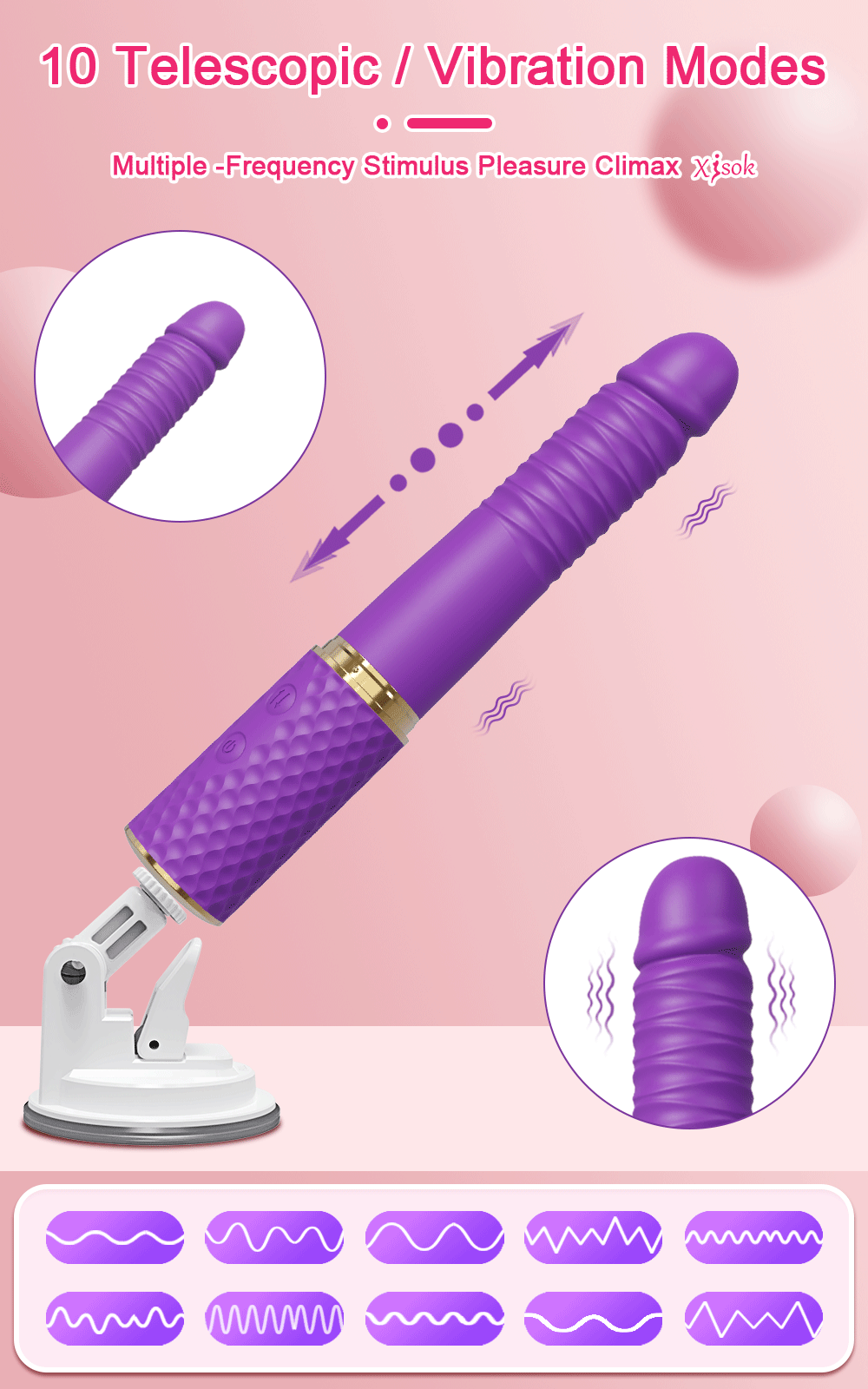 Telescopic Dildo Vibrators for Women G Spot Thrusting Retractable Vaginal Adult Sex Toys Female Masturbation Automatic Machine Telescopic Dildo Vibrators for Women G Spot Thrusting Retractable Vaginal Adult Sex Toys Female Masturbation Automatic Machine