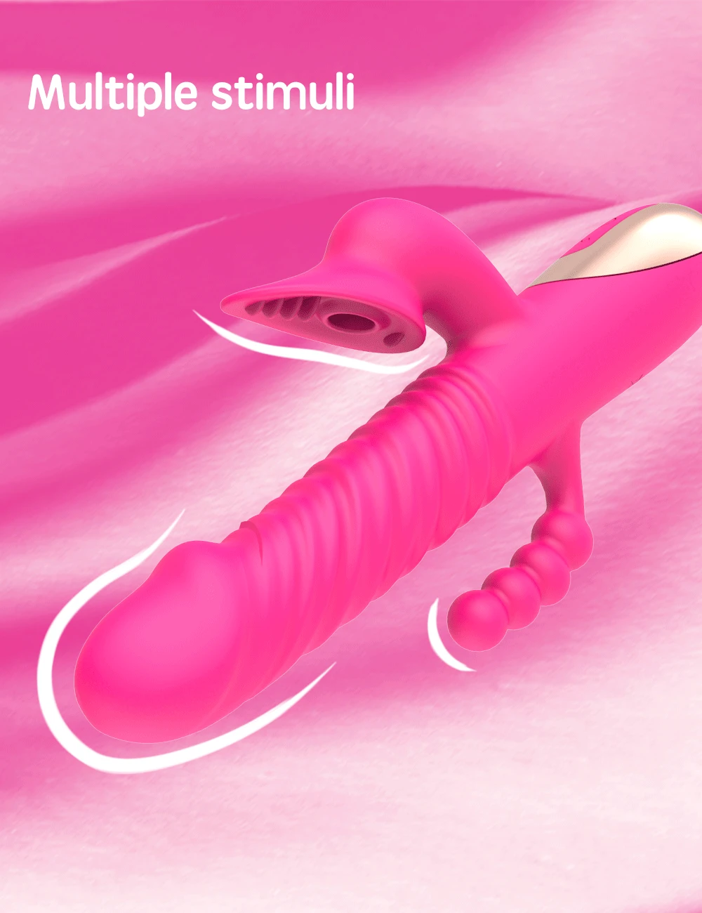 Thrusting Dildo Sucking Vibrators 3In1 Anal G spot Clitoral Sucker Stimulator Female Masturbator Oral Sex Toys For Women Sexshop