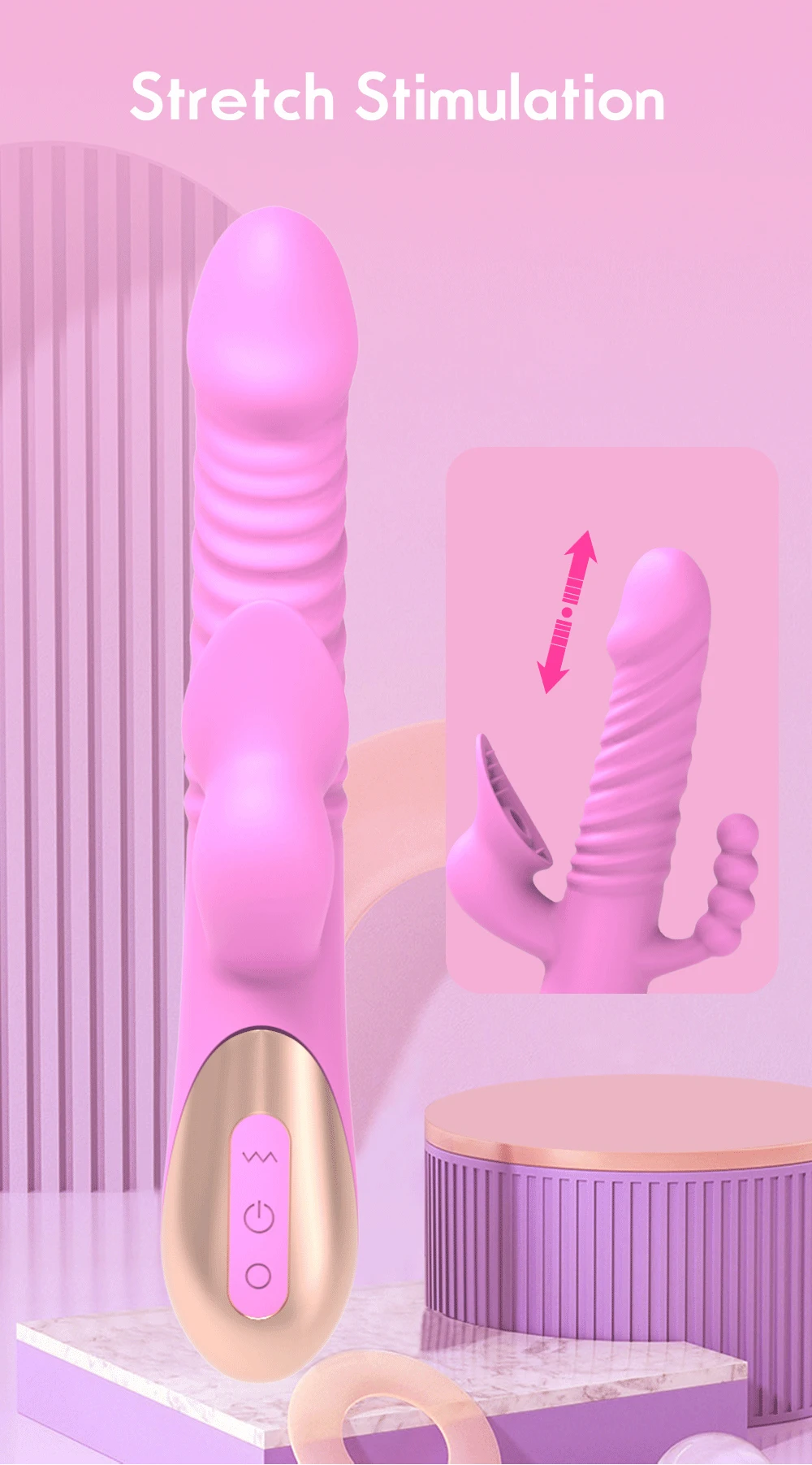 Thrusting Dildo Sucking Vibrators 3In1 Anal G spot Clitoral Sucker Stimulator Female Masturbator Oral Sex Toys For Women Sexshop