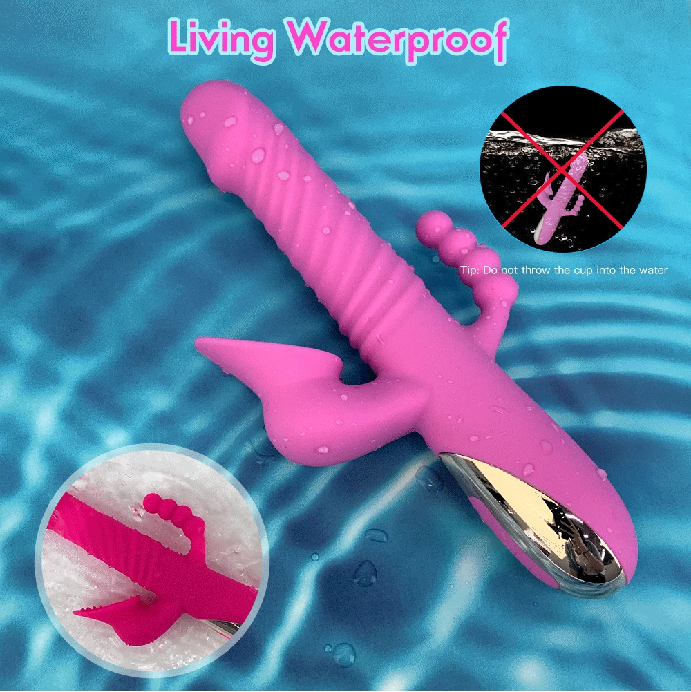 Thrusting Dildo Sucking Vibrators 3In1 Anal G spot Clitoral Sucker Stimulator Female Masturbator Oral Sex Toys For Women Sexshop