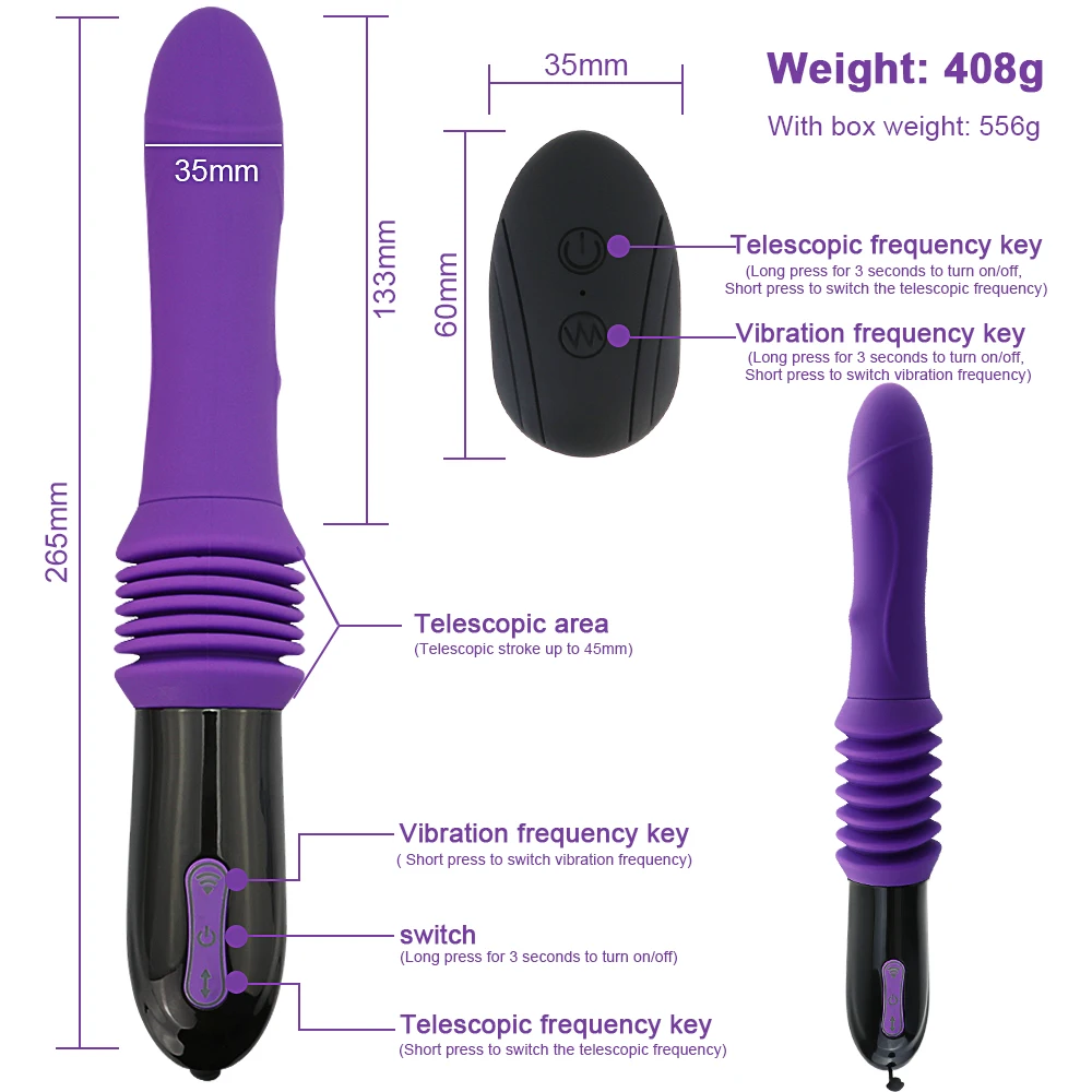 Sex Machine Thrusting Big Dildo Vibrator Vaginal G Spot Automatic Up Down Massager Retractable Pussy Adults Sex Toys for Women