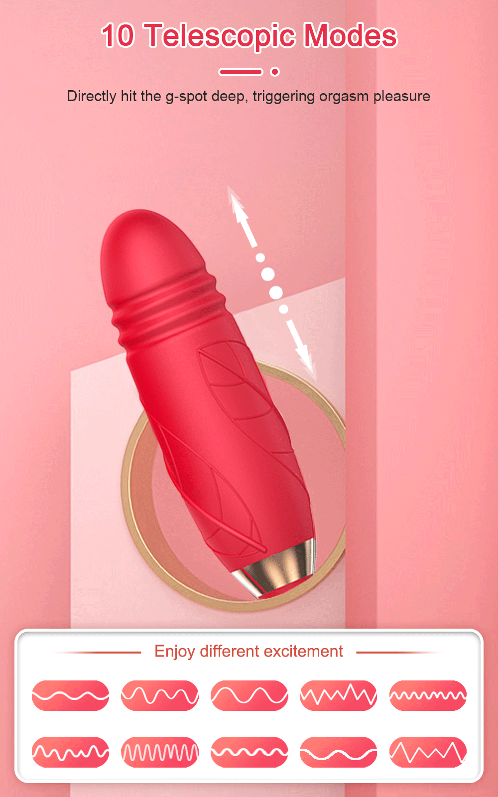 3-in-1 female masturbation rose sex toy Clit Clintoris G-point thrust Dildo oral sex vibrator G-point stimulation licking erotic